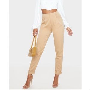 Pretty Little Thing Camel Cuff Hem Pants